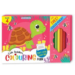 Cute Toddlers Fun Colouring Book with 6 Colour Pencils Art and Craft Drawing Book Set for 4+ Colouring Book for Toddler Return Gift for Kids - 128 Pages-21