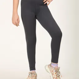 Zion Cotton Lycra Solid Leggings - Dark Grey-picture-12