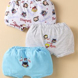 Bodycare Cotton Knit Boxers With Batman Print Pack Of 3 - Light Blue Grey & White-image-18