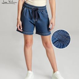 AriasCotton Woven Denim Shorts - Blue-picture-28