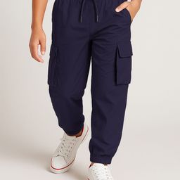 Pine Active Woven Full Length Ultra Light Crush Solid Cargo Pant - Navy Blue-picture-46