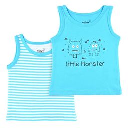 Nuluv Infant Boys Pack Of 2 Printed Pure Cotton Innerwear Vests NLINFBV2013-ON-6M-image-67