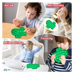 FunBlast Cactus Shaped Pop It Fidget Toy for Kids image 4