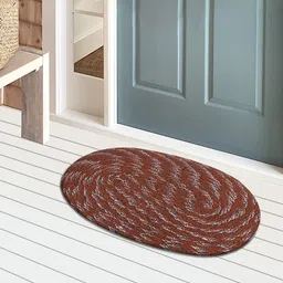 Kuber Industries Maroon Oval DoorMat-image-69