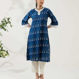 Daali Navy Printed A Line Kurta-image-50