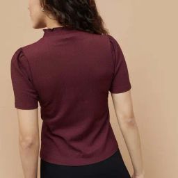 Code By Lifestyle Wine Regular Fit Top image 2