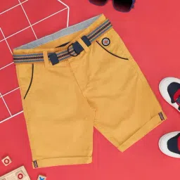 Pantaloons Junior Yellow Regular Fit Shorts-picture-2