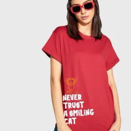 Bewakoof Red Printed T-shirt-image-26