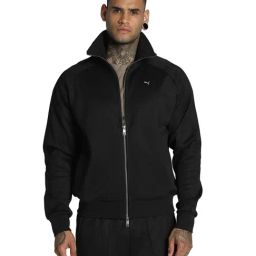 Puma T7 Black Cotton Relaxed Fit Solid Jacket-image-55