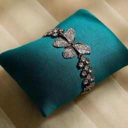 Sohi Women's Crystal Butterfly Bracelet - Silver-47
