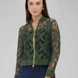 Izel Green Regular Fit Jacket-picture-27