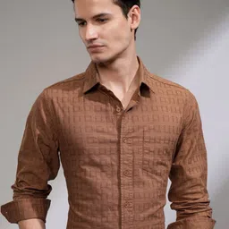 HIGHLANDER Men Slim Fit Opaque Casual Shirt-image-82