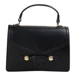 Code by Lifestyle Black Satchel Handbag-image-17