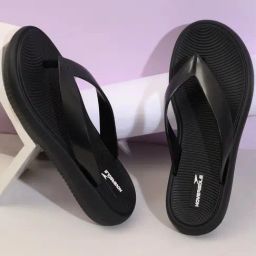 Hoversole Women's Triple Black Suresoft Flips-image-76