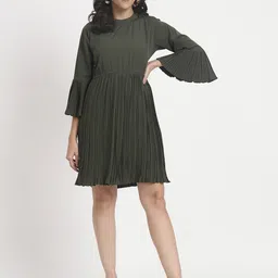 ANGOORI FASHION Flared Sleeve A-Line Dress-image-18