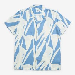 Y&F Kids by Westside Blue Abstract Design Resort-Fit Cotton Shirt-image-66