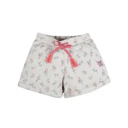 Plum Tree Kids Cream Printed Shorts-image-96