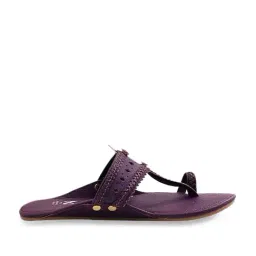 Madras Trunk Women's Haiku Purple Toe Ring Sandals-image-30