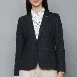 Allen Solly Black Checks Blazer-image-50
