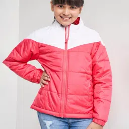 AND girl Red & White Color Block Full Sleeves Jacket-image-21