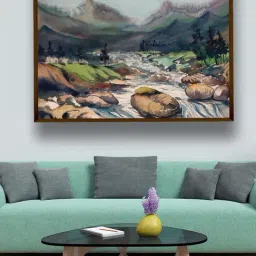 The Art House Abstract Multicolor Canvas Wall Painting-30