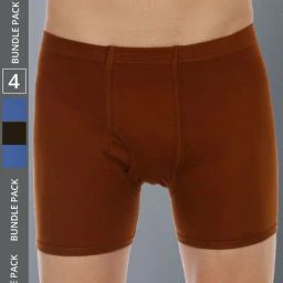 Dollar Lehar Assorted Cotton Regular Fit Trunks - Pack Of 4-picture-28