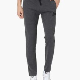 KAPPA Grey Slim Fit Texture Trackpants-image-86
