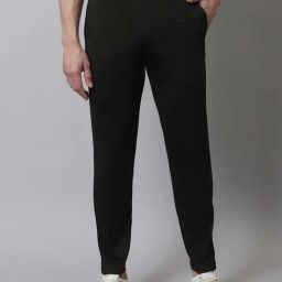 Jainish Black Tapered Fit Striped Trackpants-image-94