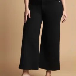 Allen Solly Black Mid Rise Flared Jeans-picture-8