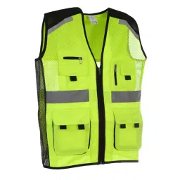 Evion Medium Size Green/Black Reflective Safety Jacket, ES-24258-image-41