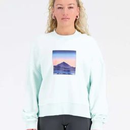 New Balance Green Cotton Printed Sports Sweatshirt-74