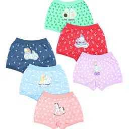 Revvo Junior Girls Pack Of 6 Printed Pure Cotton Boys Shorts Briefs RJB-317-picture-40
