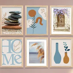 WALLLANE Brown 1 Piece Wood Abstract Wall Paintings-image-95