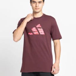 adidas Red M C CAMO LOGO T T-Shirt-image-9