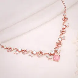 GIVA 925 Sterling Silver Rose Gold Necklace for Women-picture-32