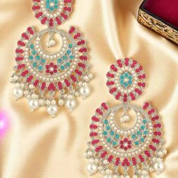 OOMPH Gold Floral Drop Earrings-28