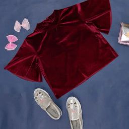 Pantaloons Junior Wine Cotton Regular Fit Top-image-18