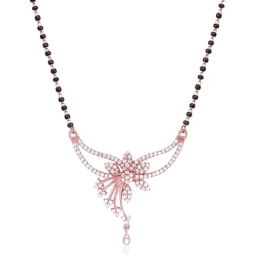GIVA 925 Sterling Silver Rose Gold Mangalsutra for Women-19