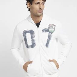 Being Human White Regular Fit Printed Hooded Sweatshirt-picture-38