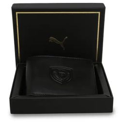 PUMA Black Leather Bi-Fold Wallet-35