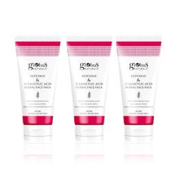 Globus Naturals Glycolic & 1 % Salicylic Acid Herbal Face Pack - Pack of 3-25