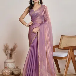 Sidhidata Beads and Stones Tissue Saree With Blouse Piece-picture-27