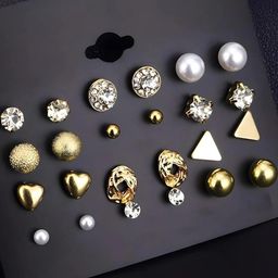Trendy 12 Pairs Earrings Combo Stud Combo Earrings for Women Girls-image-1