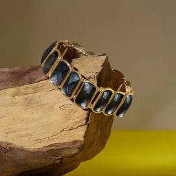 Zaveri Pearls Grey Dazzling Stones Embellished Bracelet-17