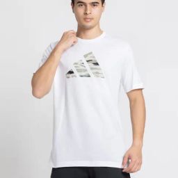 adidas White M C CAMO LOGO T T-Shirt-image-47