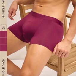 The Bear House Purple Comfort Fit Trunks - Pack Of 3-picture-45