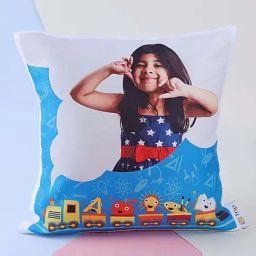 FNP Multicolor Polyester Personalised Picture Cushion-26