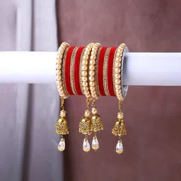 leshya Set Of 30 Beaded Brass Bangles-picture-14