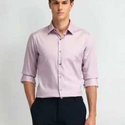 Arrow New York Pink Cotton Slim Fit Shirt-image-83