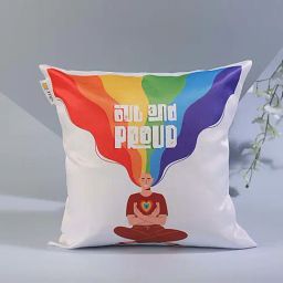 FNP Multicolor Polyester Out N Proud Recron Cushion-27